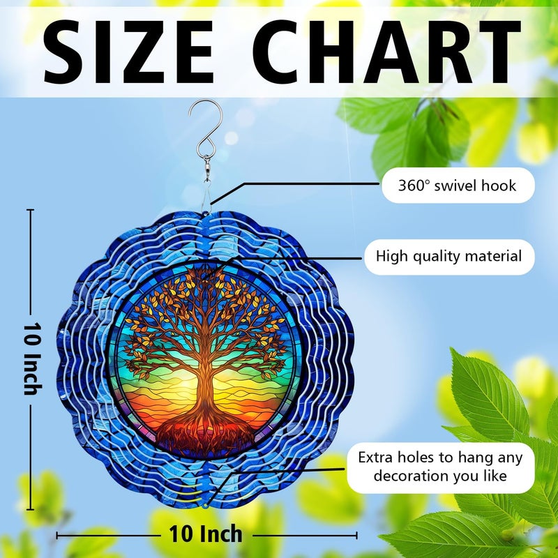 44memory Tree of Life Yard and Garden Wind Spinner, Unique 3D Hanging Tree of Life Wind Spinner - Image 2